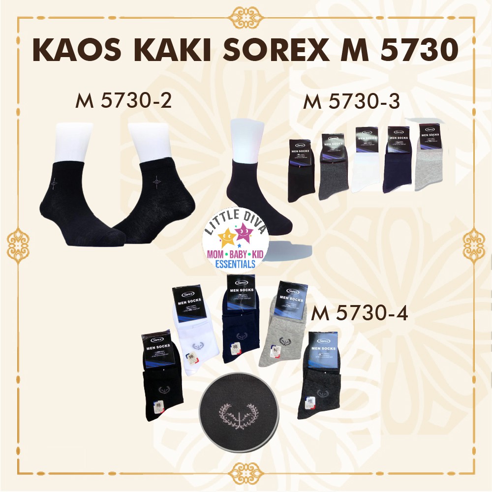 KAOS KAKI COWOK SOREX M5730-2 M5730-3 M5730-4 MEN SOCKS - Kaos Kaki Pendek Pria Dewasa