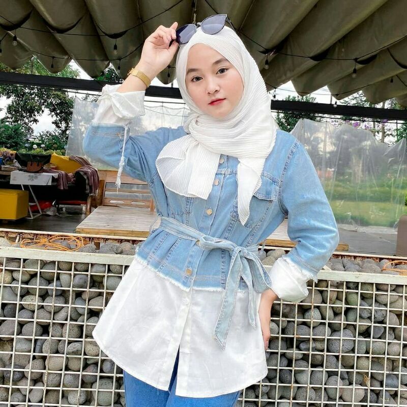 Autentik Jeans Blouse / Blouse atasan / baju wanita