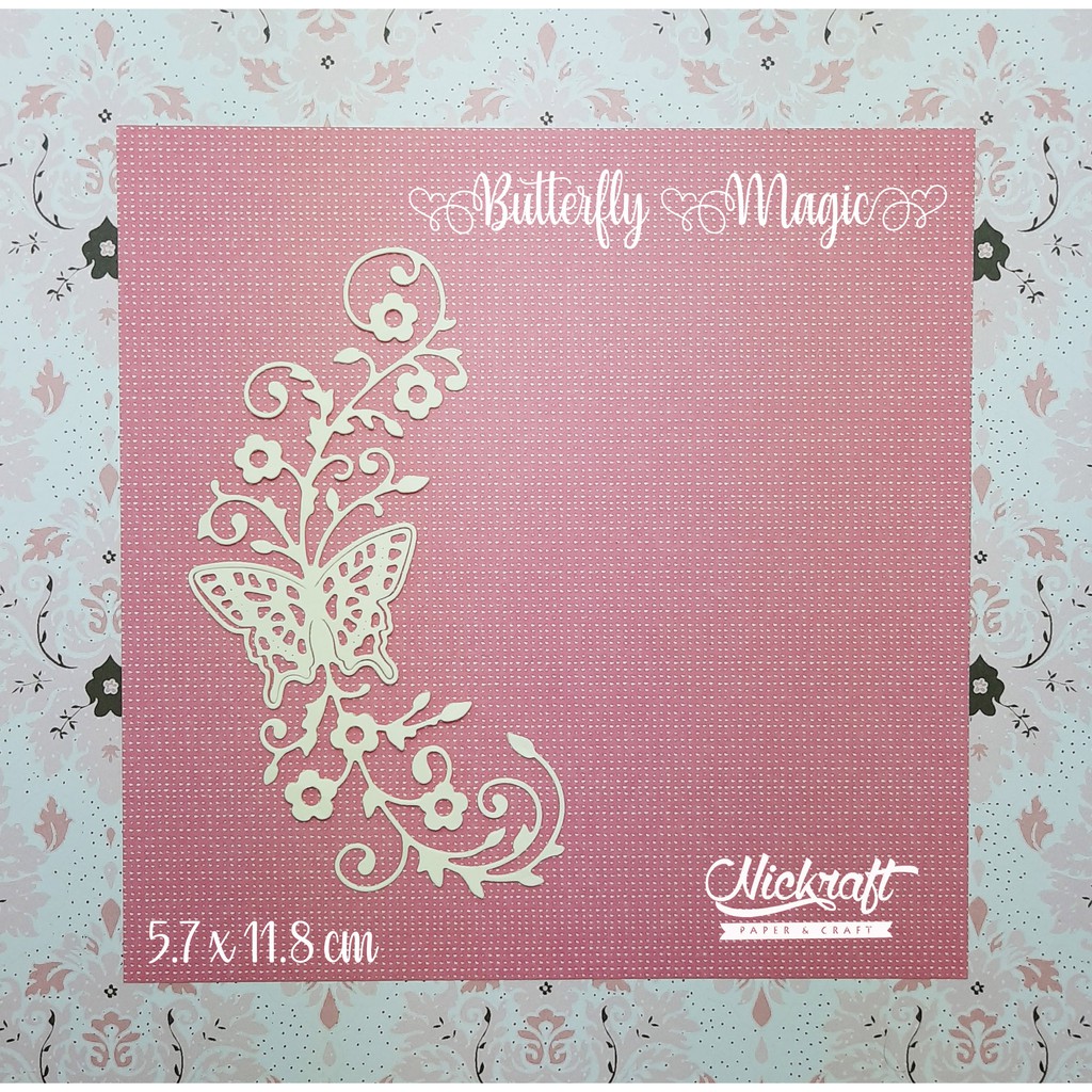 

BUTTERFLY MAGIC - Hiasan Scrapbook Mahar Kupu Kertas Swirl Ulir