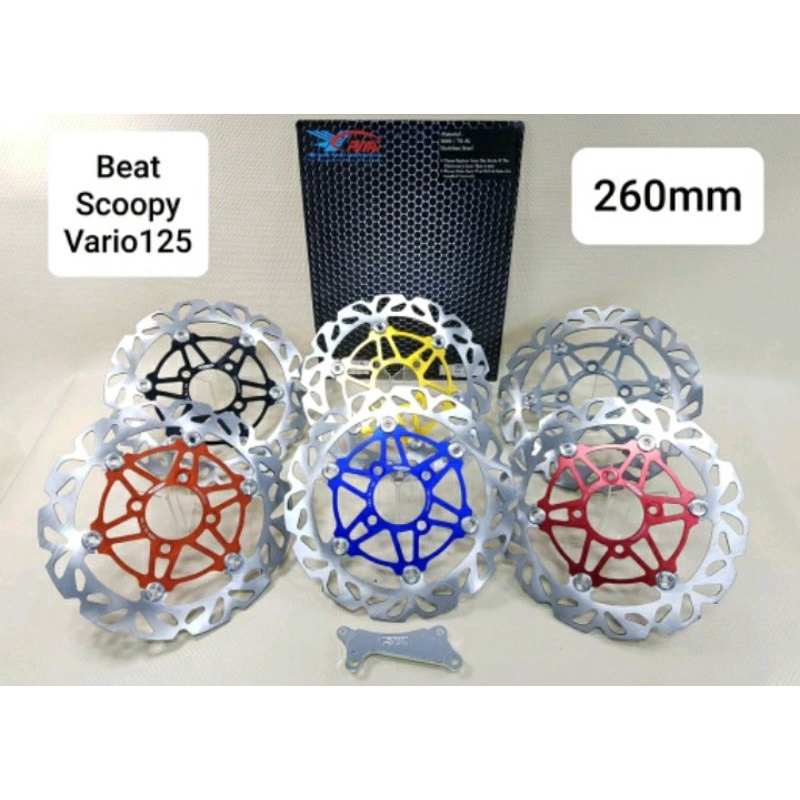 Piringan disk brake cakram honda beat scoopy vario 125 psm disk brake variasi 260 mm cnc