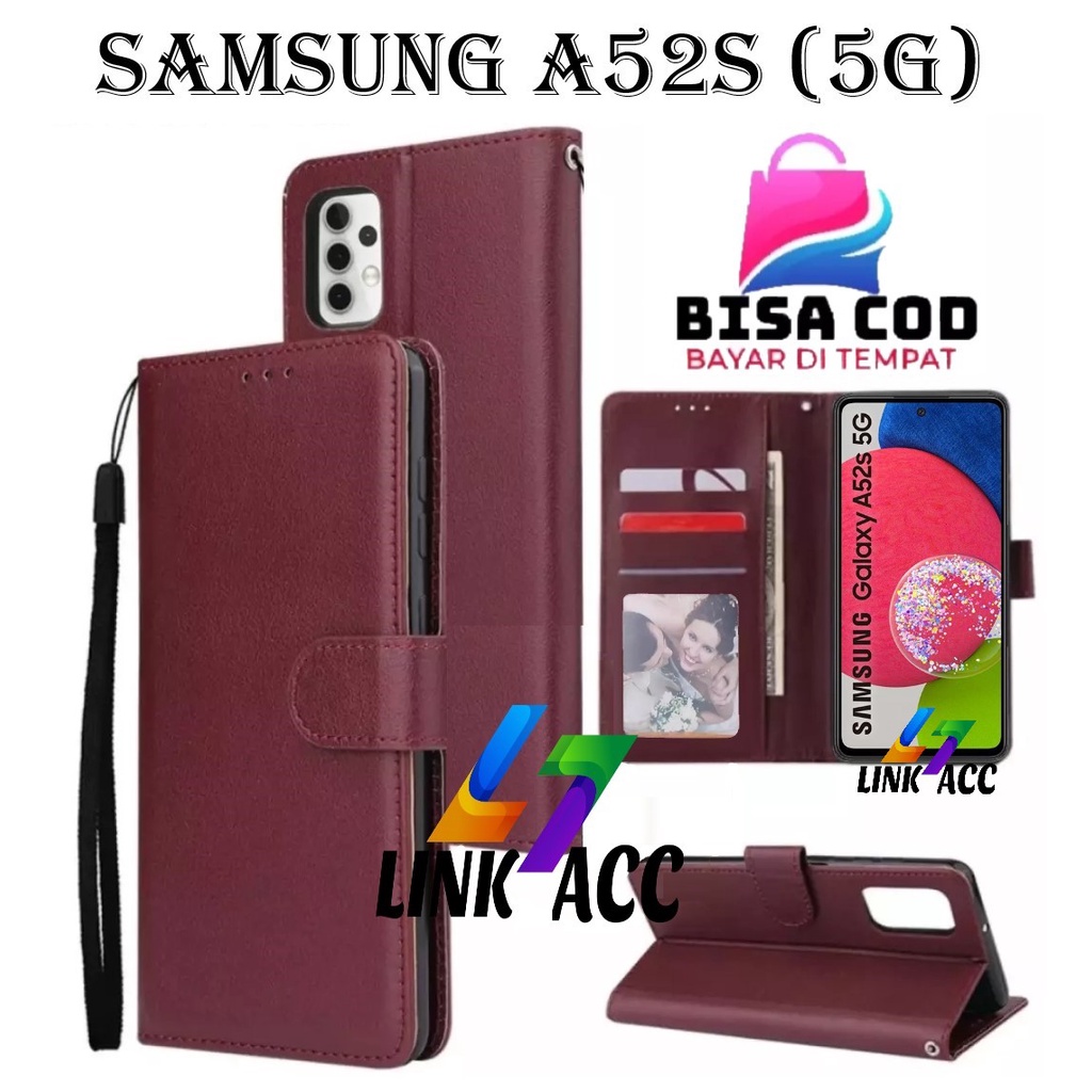 SAMSUNG GALAXY A52S (5G) FLIP LEATHER CASE PREMIUM-FLIP WALLET CASE KULIT UNTUK SAMSUNG GALAXY A52S 
