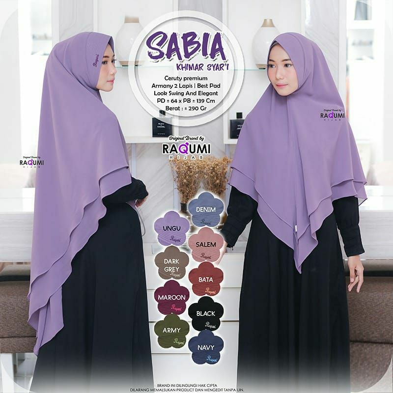 Jilbab Khimar Raqumi Sabia Khimar Syar'i