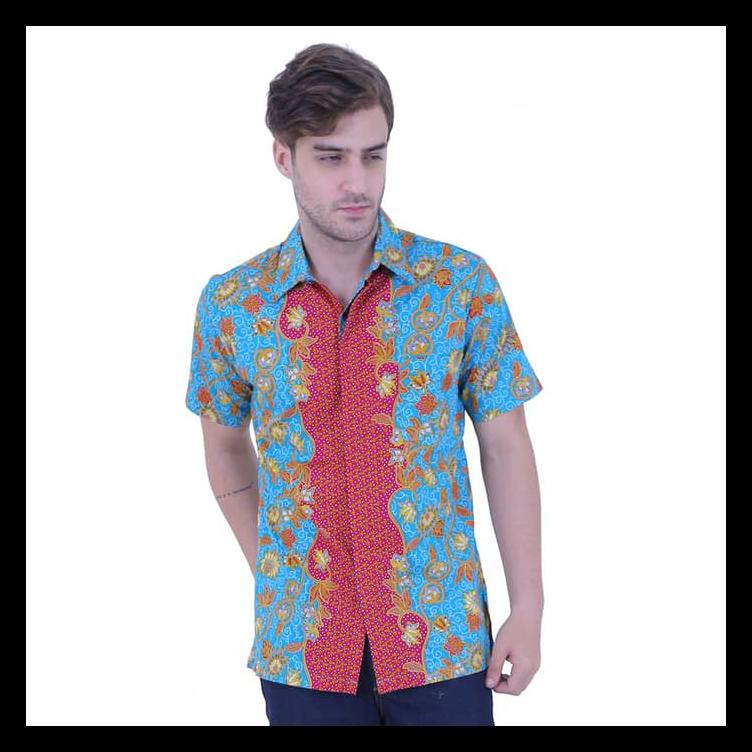 Hem Kemeja Batik Pria Rianty Batik Erick Green - Hijau Tosca, S SPECIAL
