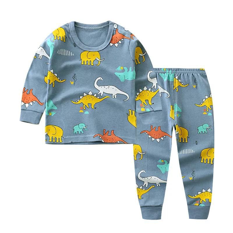 Piyama Anak/Baju Tidur Anak/Baju Tidur Set Anak/Pajamas Kids/Baju Set Anak Dinosaurus Elephant