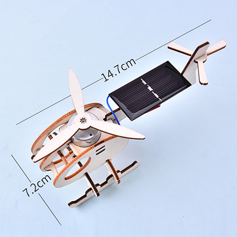 Mainan Rakitan Puzzle Helikopter Tenaga Surya DIY Untuk Edukasi Anak