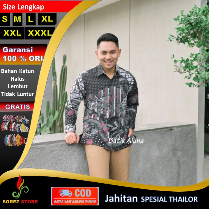 Baju Batik Pria Lengan Panjang Furing Slim Fit Kertabumi Seragam Kantor Terlaris Terbaru Jogja  P112