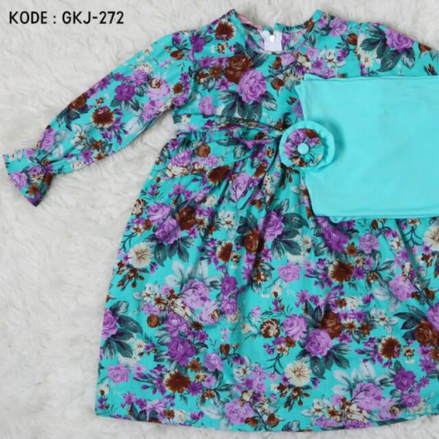 Gamis Anak size XL Katun Jepang + Kerudung