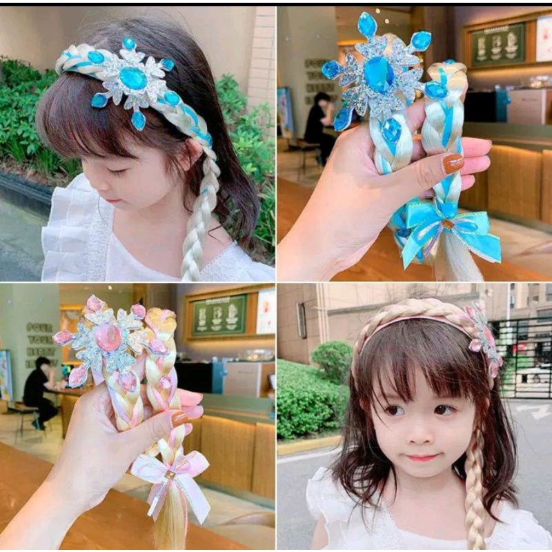BANDO RAMBUT PALSU KEPANG ANAK FROZEN