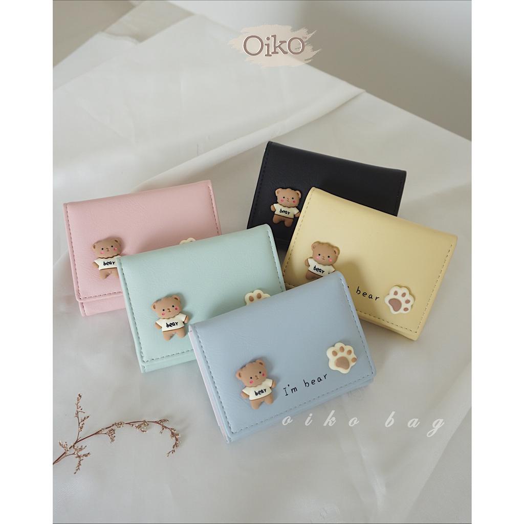 DOMPET WANITA KECIL OIKO I'M BEAR WALLET / DOMPET LIPAT / CARD HOLDER / DOMPET KARTU / DOMPET LUCU