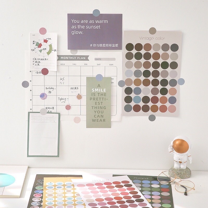 

(sharing 24 dotted) sticker jurnal scrapbook diary diy bujo bullet jurnal dekorasi sticker handphone sticker dotted jurnal sticker laptop sticker bulat murah