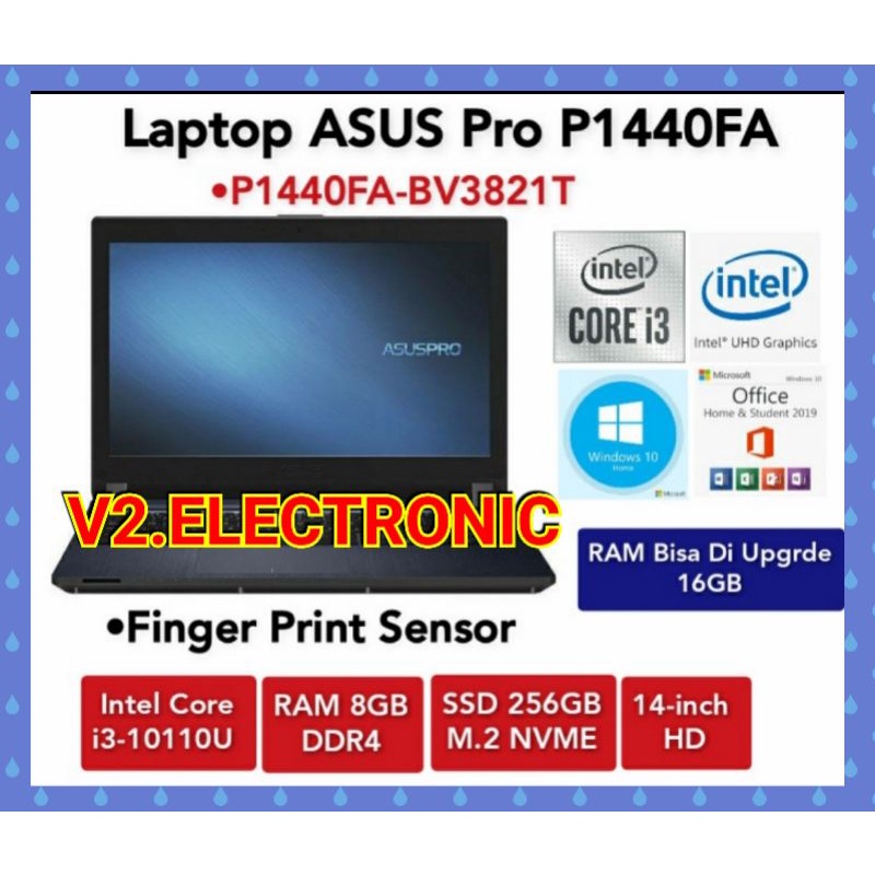 Jual Laptop Asus Pro P1440fa Intel Core I3 10110u Ram 8gb Ssd 256gb Windows 10 Shopee 1279