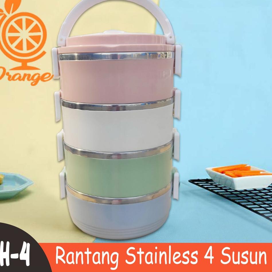 ◊ Rantang Susun 3 Dan 4 Susun Stainles Steel Rantang Tupperware Rantang Bekal ✦