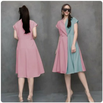 Dress Cassual Mini Dress Pesta Baju Imlek Shanghai Import Murah BestSeller Cantik New 2021