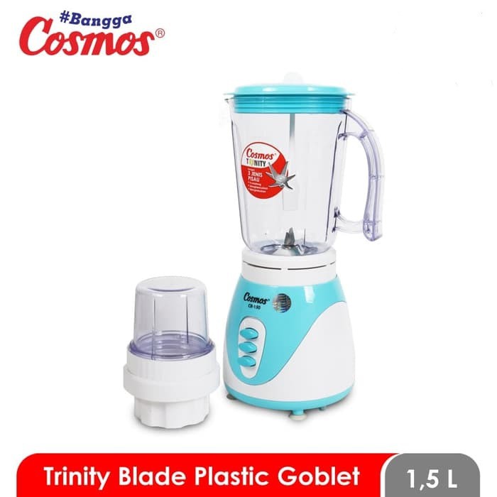 COSMOS Blender Plastik 1,5 Liter Trinity 2in1 2 Tabung CB 190 - Garansi Resmi 1 tahun