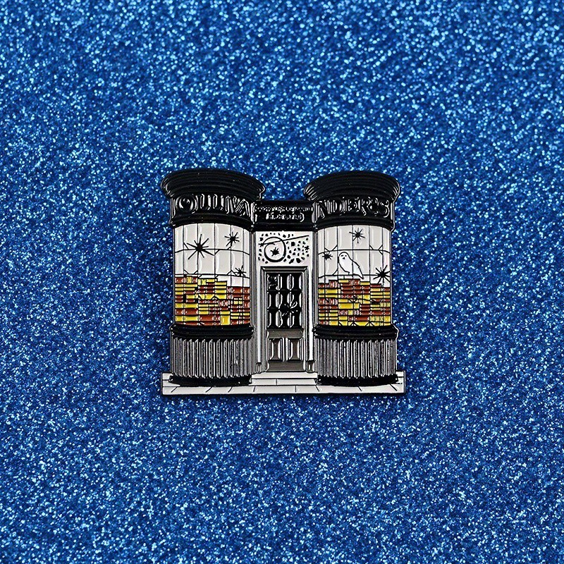 Bros Pin Enamel Desain Tongkat Sihir Harry Potter Hogwarts Untuk Hadiah