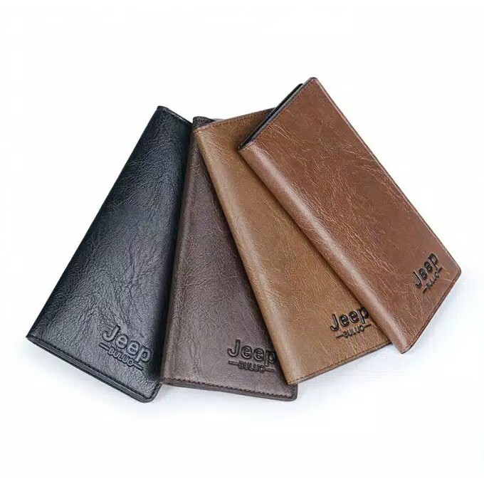 Dompet Kulit Jeep Buluo Pria Wanita / Dompet Panjang Fashion