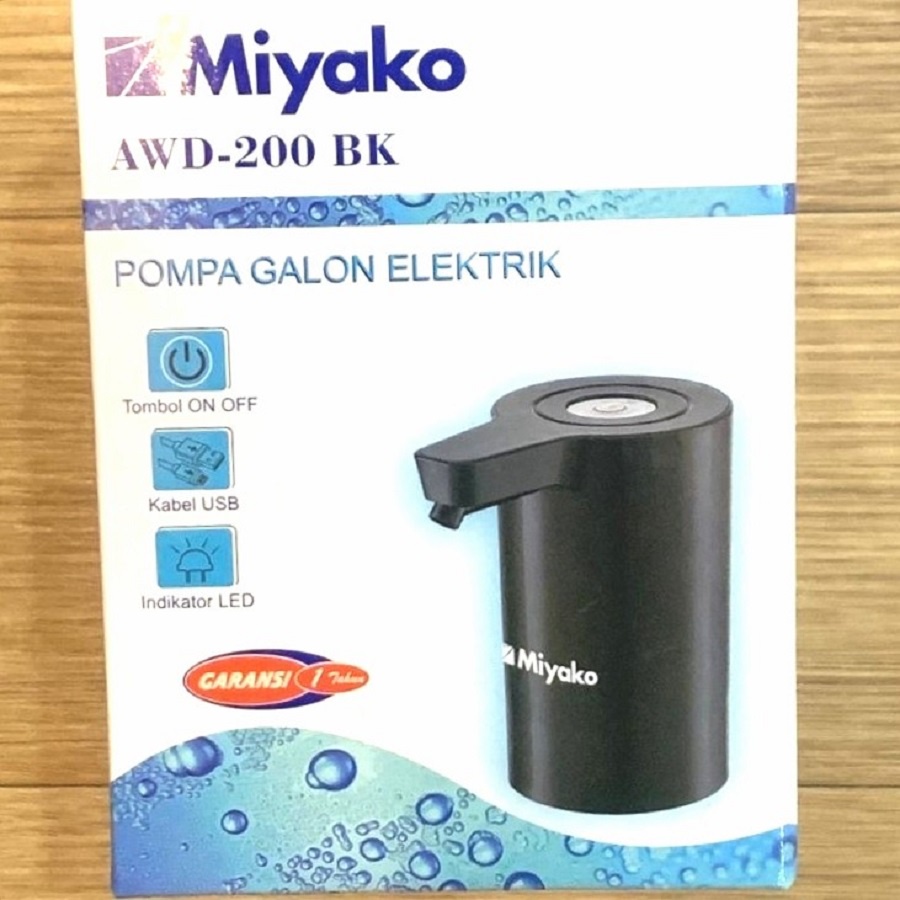 Pompa Galon Cas Elektrik Dispenser Miyako AWD200 AWD 200 Recharge USB Water Pump Electric