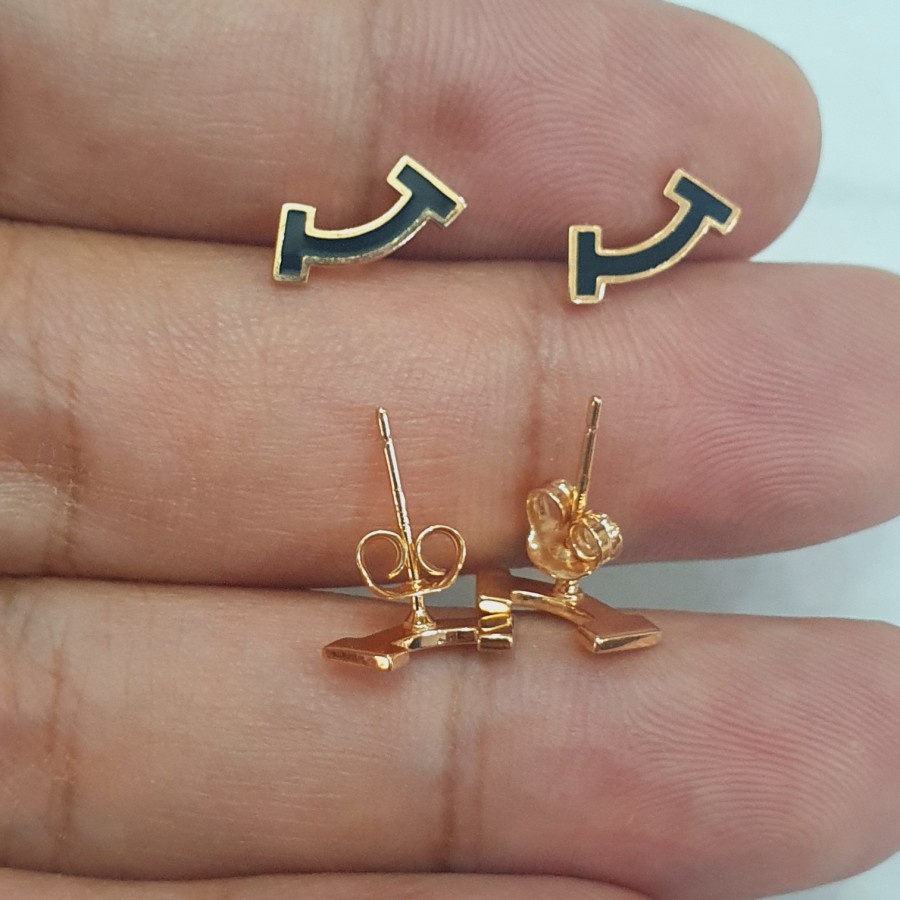 anting tusuk model lintring variasi cat emas 70% 700 70 % 16k
