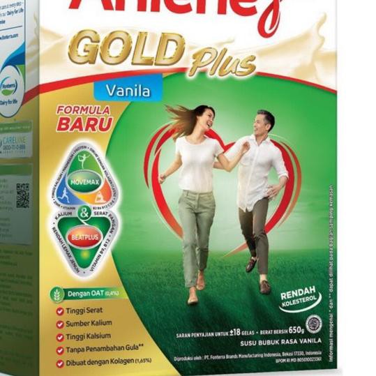 

q-44 Anlene Gold Plus Rasa Original/Vanila/Coklat 650 gram *