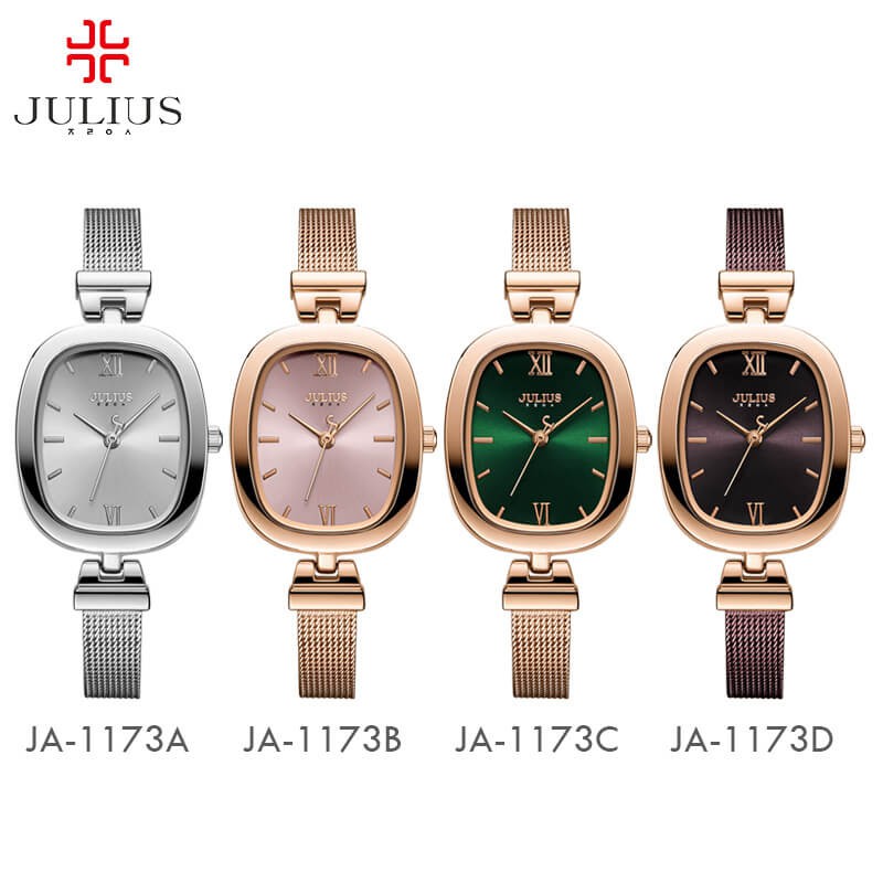 Julius JA-1173 / JA1173 Jam Tangan Wanita Korea Original Stainless steel Desain Cantik Elegan