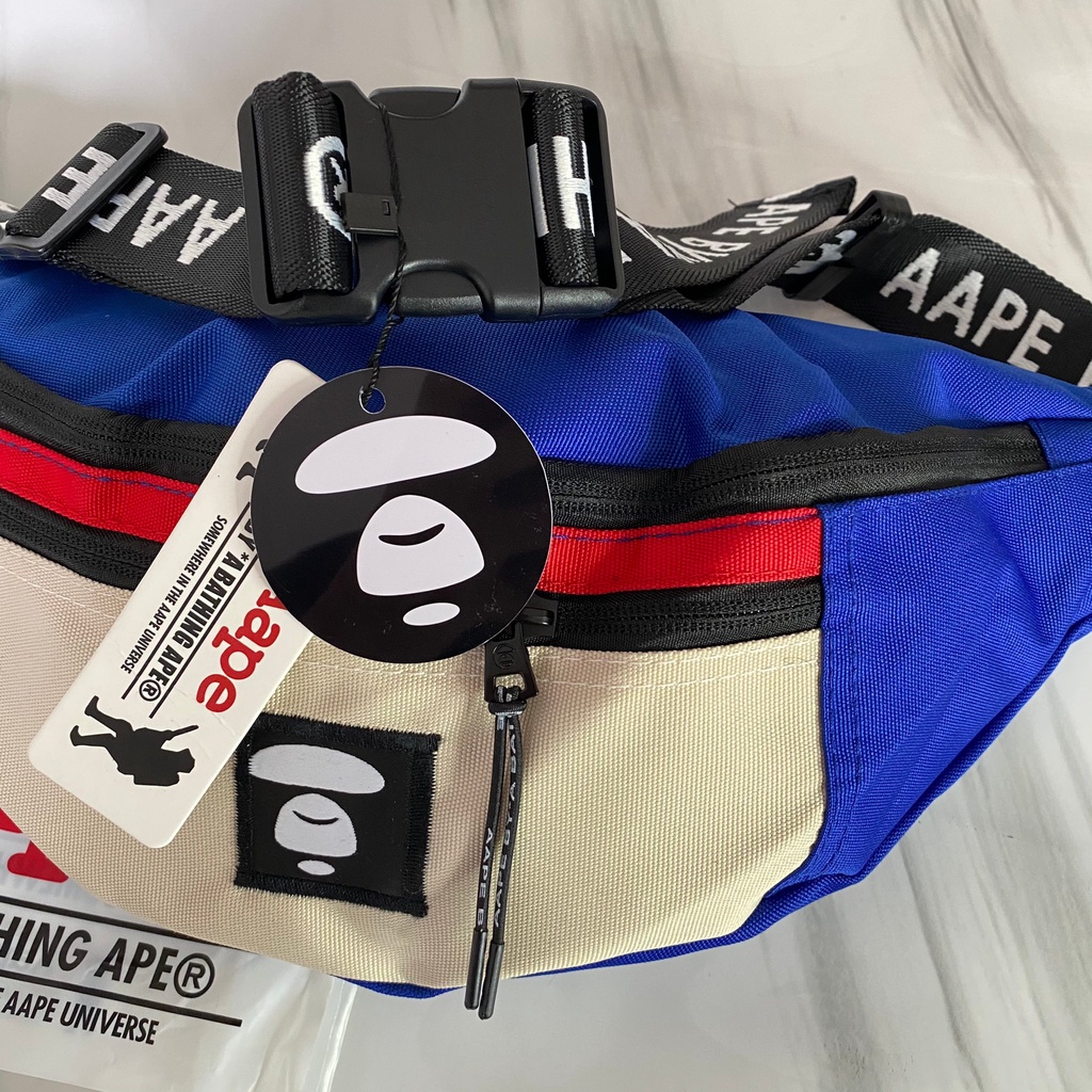 AAPE WAISTBAG Bape A Bathing Ape / Tas Selempang Tas Pinggang AAPE