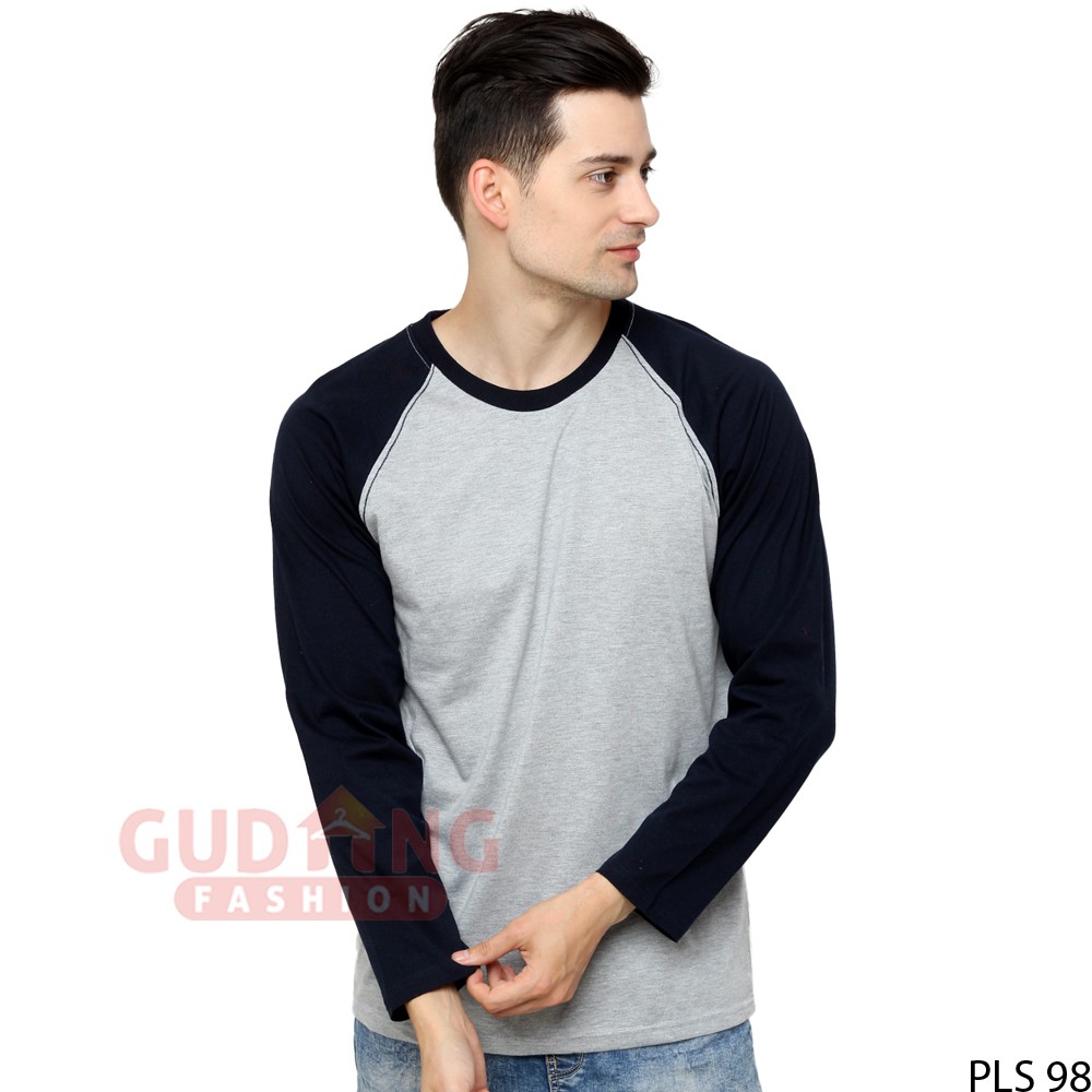 Raglan Kaos Distro Keren Lengan Panjang Terbaru - PLS 98