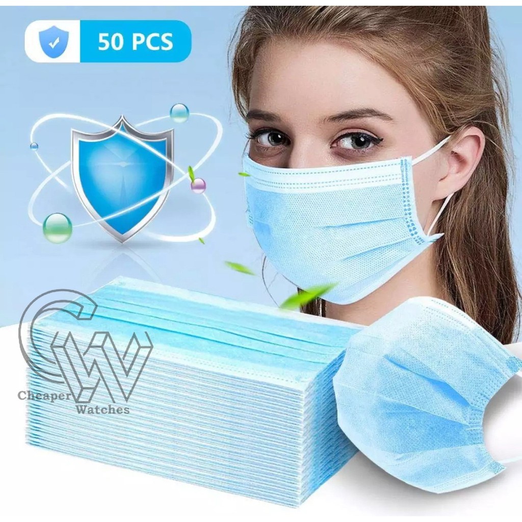 Cheaper-Masker 3ply Masker Surgical Masker Medis isi 50pcs/1 Box FaceMask Disposable Masker Mulut