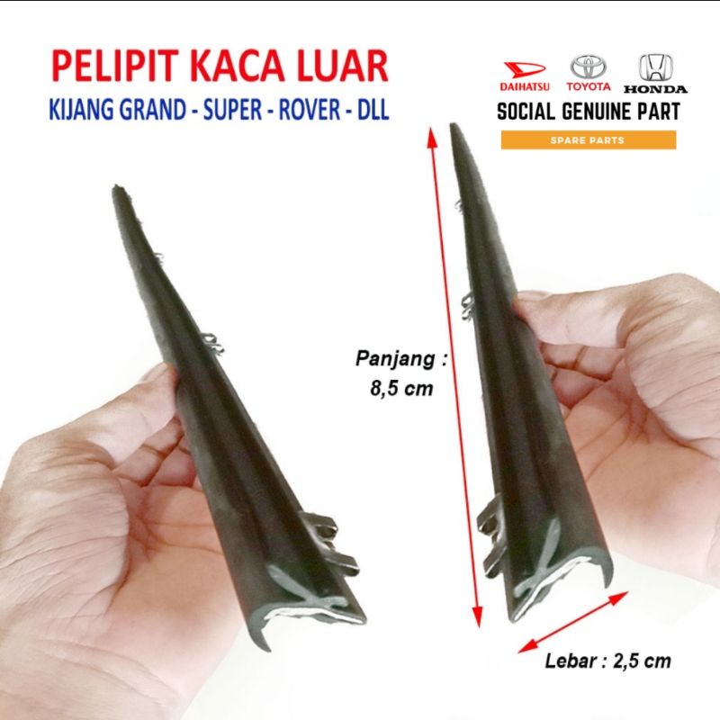 Karet pelipit kaca luar weather strip semua mobil universal Kijang kapsul kijang super kijang Grand Kijang rover KF murah