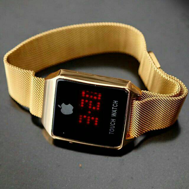 Jam tangan led  wanita Touchwatch tali rantai mesin digital