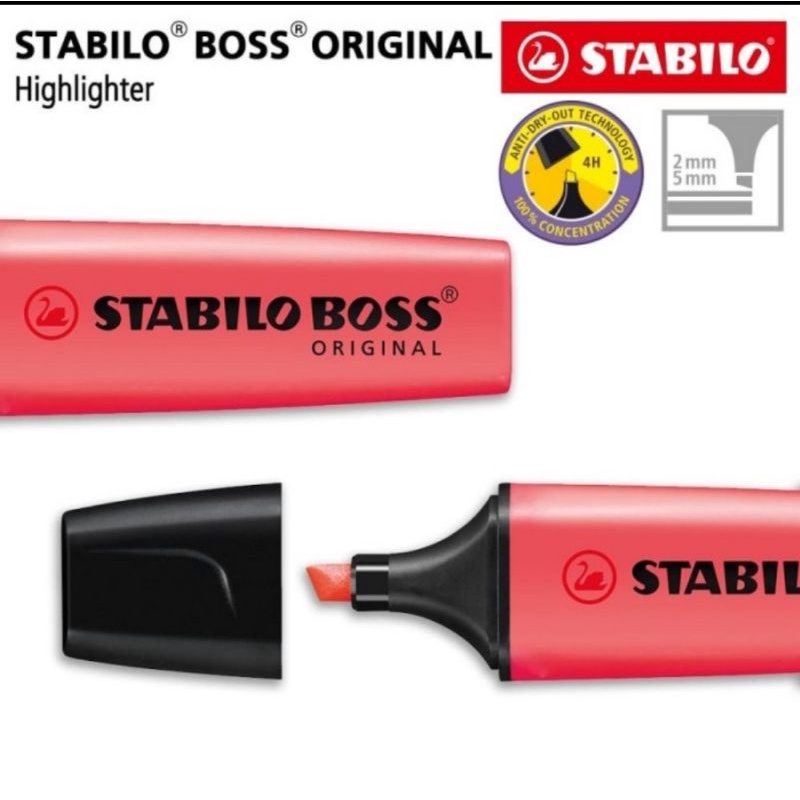 

STABILO MARKER BOSS ORIGINAL RED HIGHLIGHTER ORIGINAL MERAH