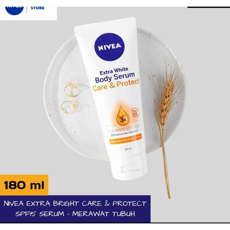 NIVEA Body Serum Extra White Care &amp; Protect 180 MLExp. date panjang