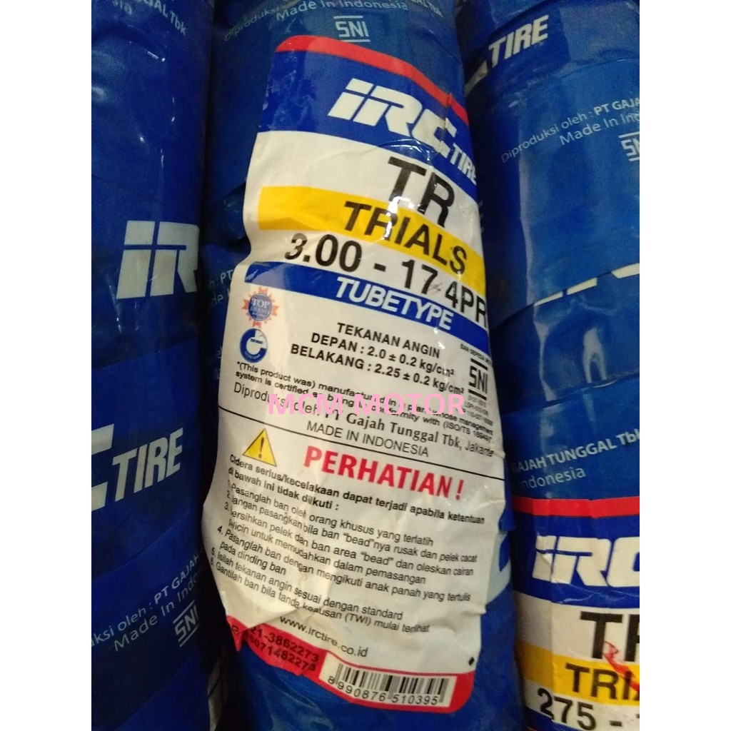 BAN LUAR IRC 300-17 TR TUBETYPE