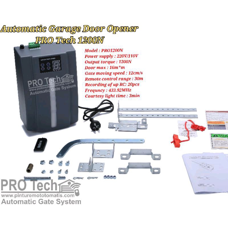 PRO TECH Mesin Pintu Garasi Geser Otomatis | Sliding Garage Door