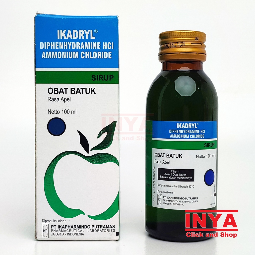 IKADRYL COUGH SYRUP RASA APEL 100ml - Obat Batuk