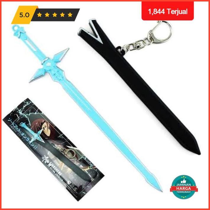 Super Sale Pedang Kirito Sao Gantungan Kunci Dark Repulsor Blue Rose Sword Eugeo Premium