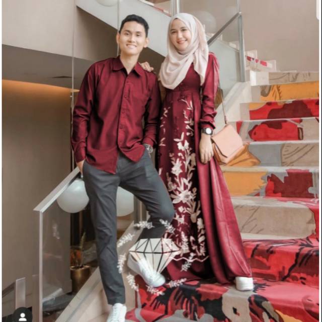 Baju Couple Kondangan Kekinian Modern Kapel Pesta Elegan Mewah Pasangan Muslim Remaja Kekinian Shopee Indonesia