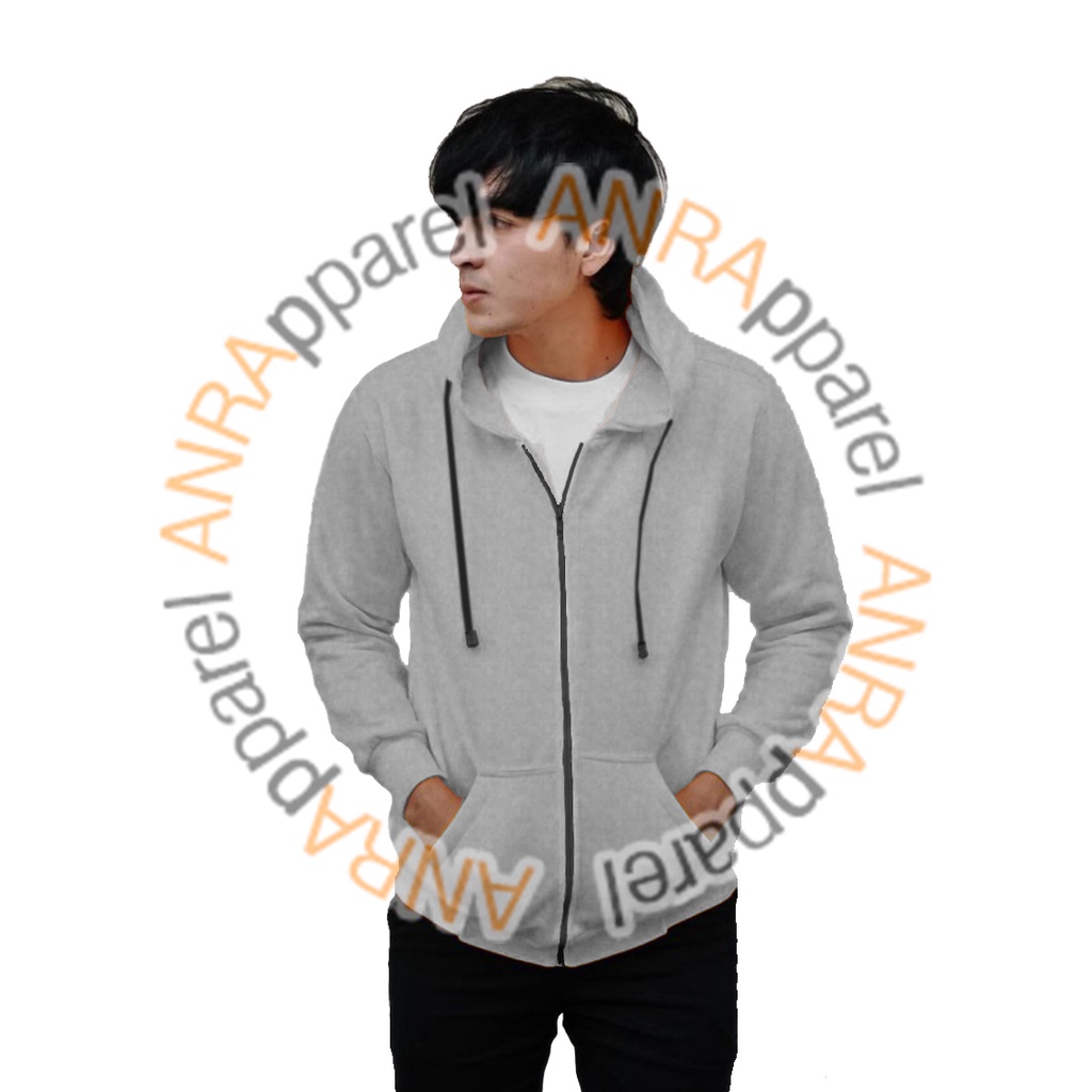 SWEATER HOODIE RESLETING PRIA - Jaket Sweater Zipper Polos