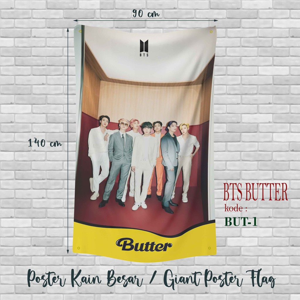 Poster Flag | Band Flag | Wall Flag | Poster Kain Custom BTS Butter