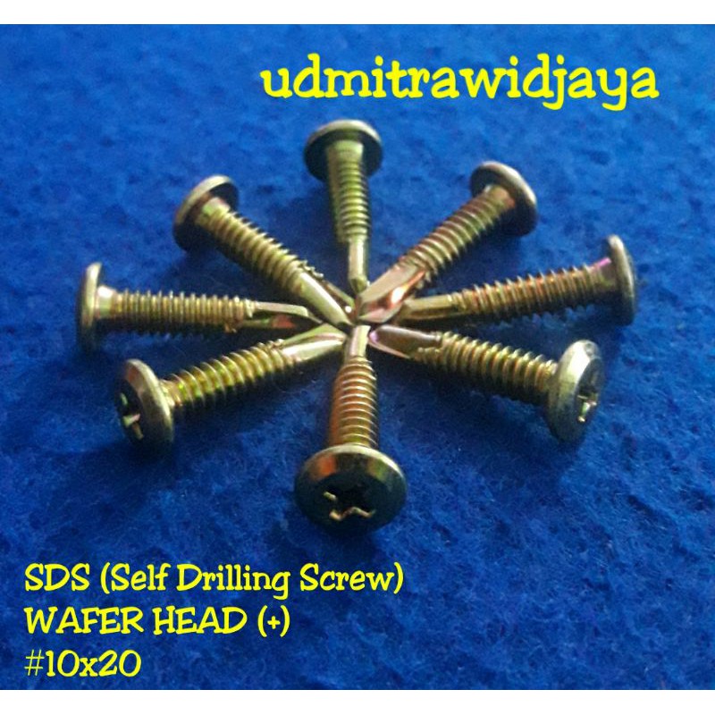 Drilling scrup (+) / sds scrup wafer head (+) #10x22 / scrup drilling + panjang 22mm