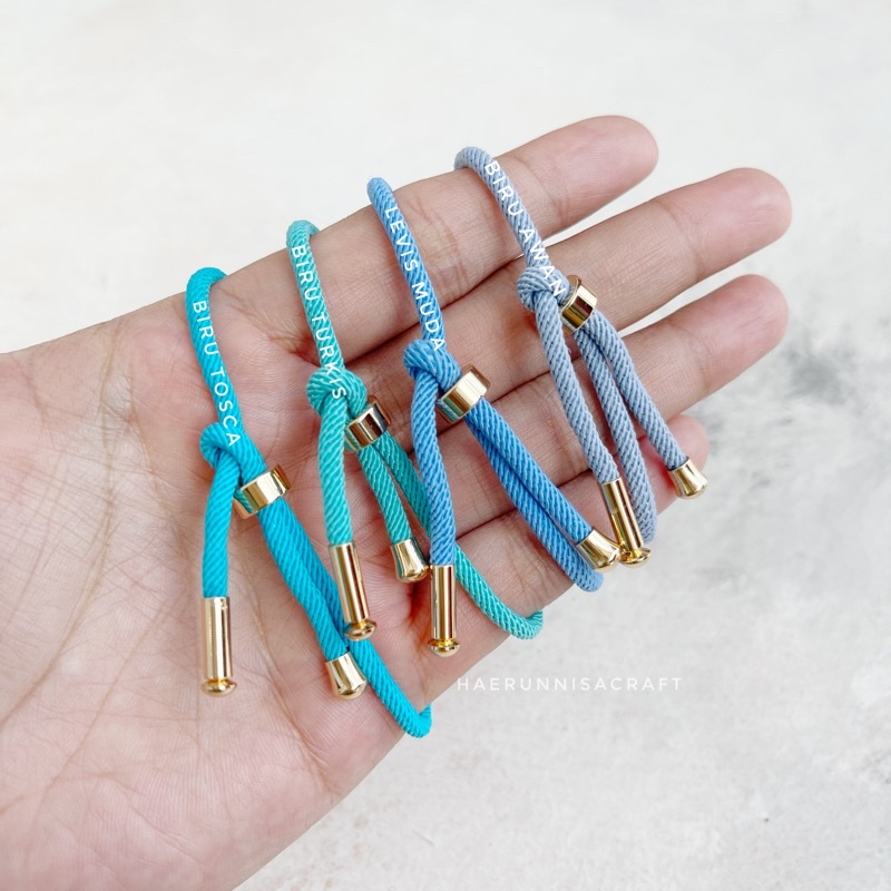 Gelang Tali Polos Serut Hongkong Pandora Import Free 2 Karet Pembatas Anak dan Dewasa