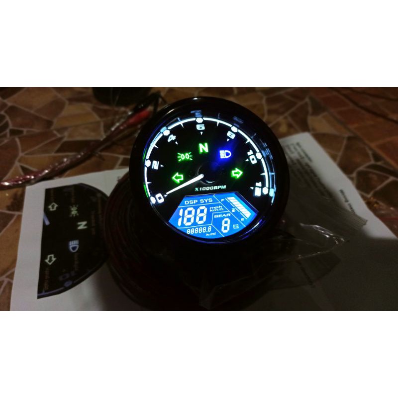 spedometer spedo babon import digital custom pnp vespa px cb gl megapro tiger rx king set sensor-2