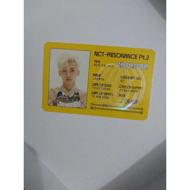 

ID Card Depart Jaemin