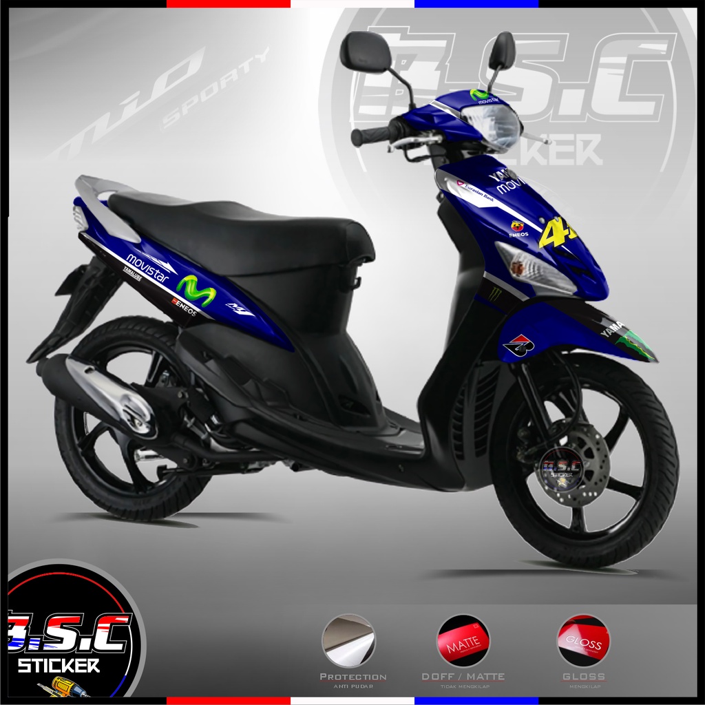 Sticker Decal Full Body Mio Sporty Mio Generasi 1 Motif Movistar Livery
