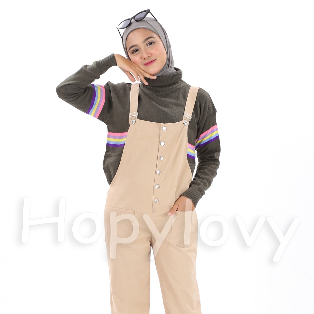 Sweater Wanita Rajut Turtleneck Rainbow Meilina HOPYLOVY SALE | Sweater Rajut| Outer Rajut