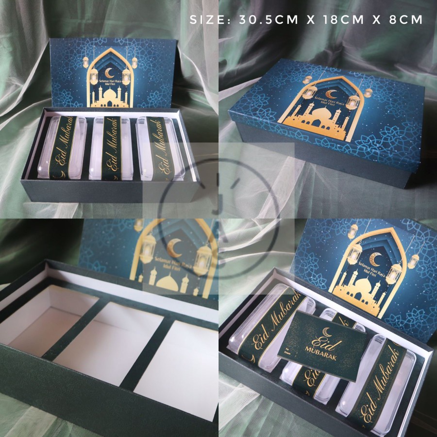 

kotak kue sekat 30,5x18x8 hard box / handmade / edisi lebaran ramadhan