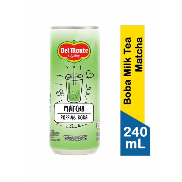 

Delmonte Boba Milk Tea Matcha 240Ml