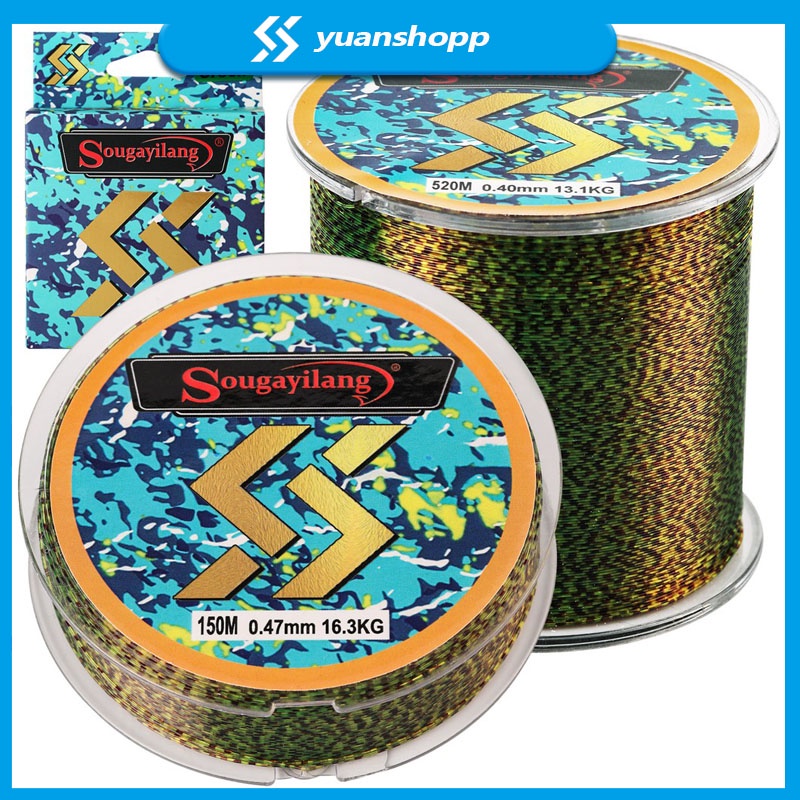 150/520M Senar pancing Nylon Fishing Line Spotted Fishing Line Tak Terlihat senar pancing kuat dan anti keriting