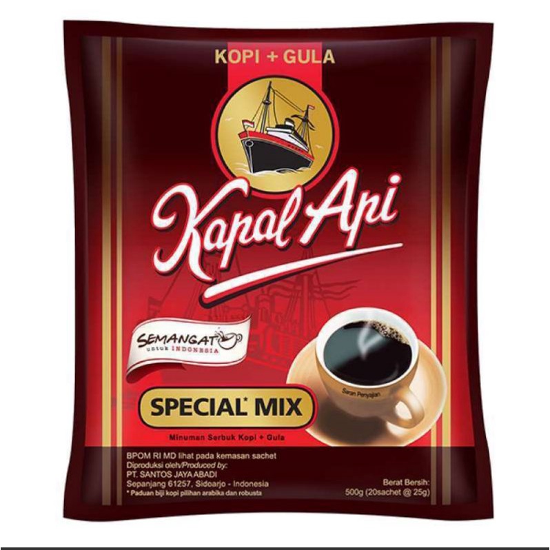 

KOPI KAPAL API SPECIAL MIX 20 PCS X 25 GR