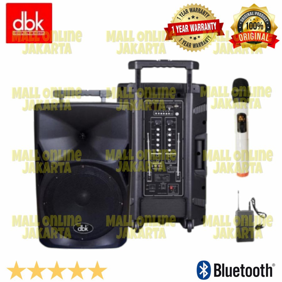 Speaker karaoke 12 inch DBK BCK 08G Portable meeting wireless Bck08g