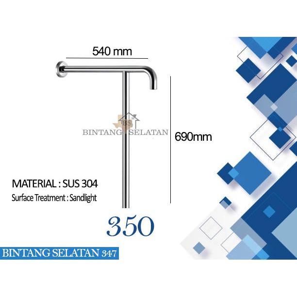 ARMREST PEGANGAN KAMAR MANDI STAINLESS SUS 304 SUB 340